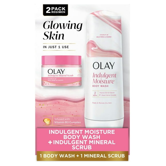 Olay Indulgent Moisture Scrub + Bodywash Duo Pack