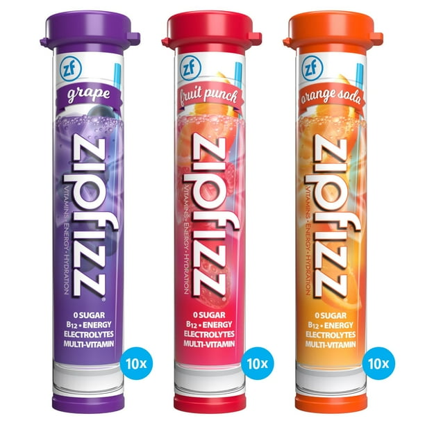 Zipfizz Energy Multi-Vitamin Hydration Drink Mix, Combo Pack, 30