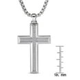 thumbnail image 4 of 0.27 CT. T.W. Diamond Cross in Stainless Steel, 4 of 5