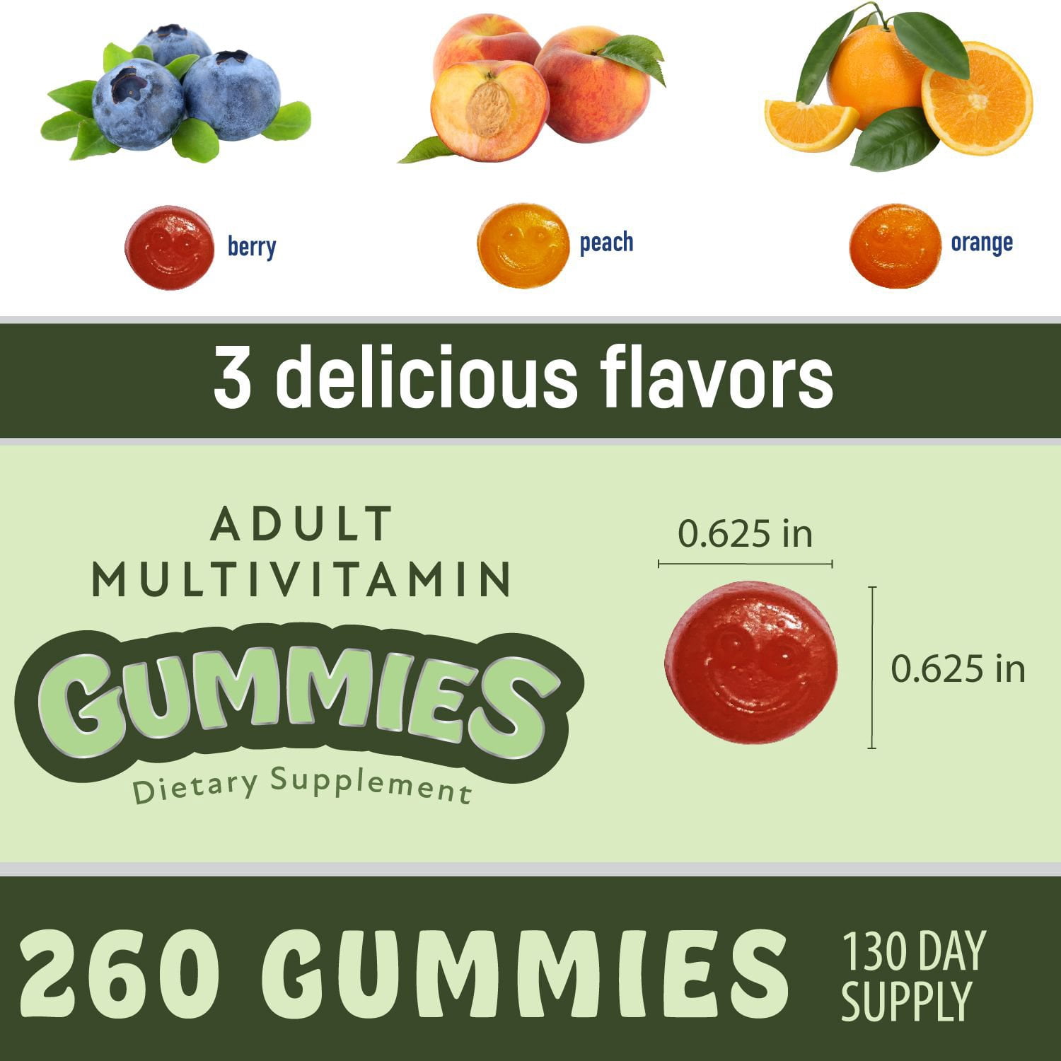 Member's Mark Adult Multivitamin Gummies, Assorted Fruit Flavors