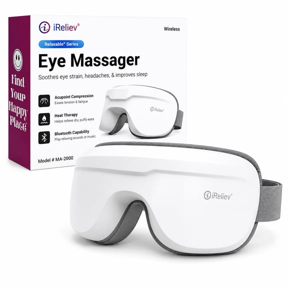 iReliev Eye Massager with Heat, Vibration & Compression