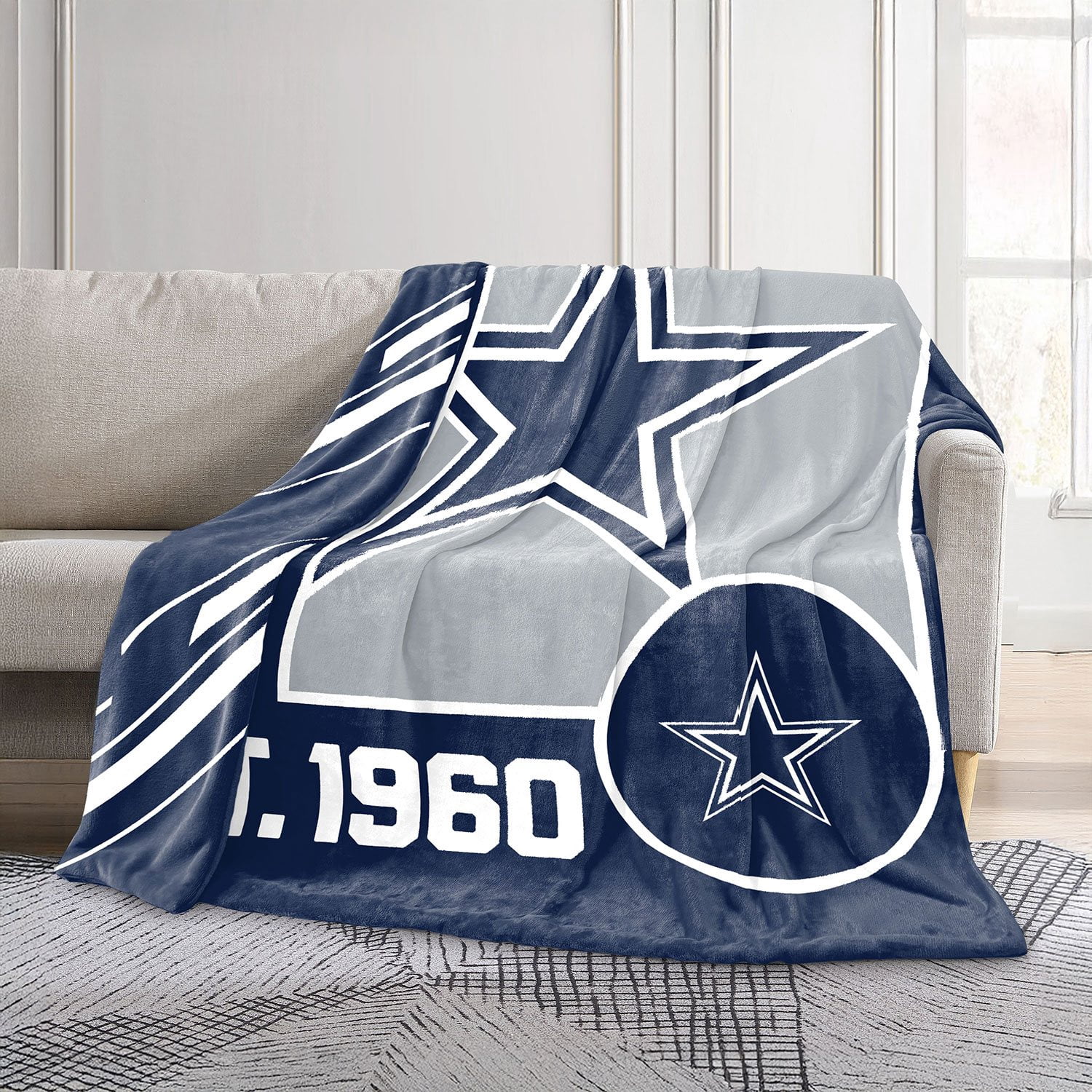 Dallas Cowboys Vintage-styled Woven Blanket - Etsy Dallas Cowboys Vintage Blanket 90x60 approximate main image 2