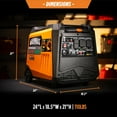 thumbnail image 4 of 7500/6000-Watt Genmax Dual Fuel Portable Inverter with CO Sensor + Remote Electric start / Telescopic Handle, 4 of 8