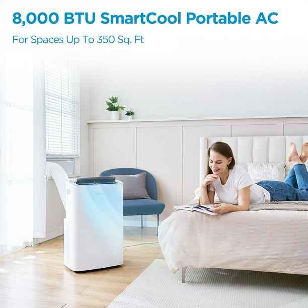 Midea 8,000 DOE, 12, 000 BTU ASHRAE SmartCool Portable Air