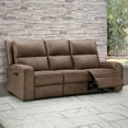 thumbnail image 1 of Bryceton Fabric Manual Reclining Sofa, Dark Brown, 1 of 10