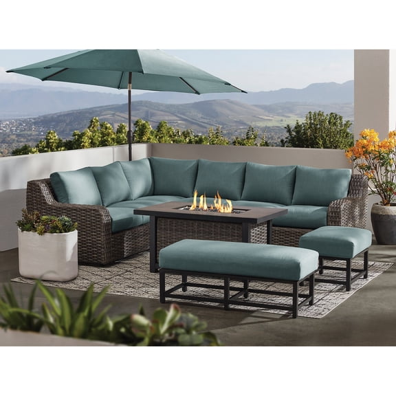 Member's Mark Athena Sectional with Sintered Stone Top and Sunbrella Fabric, 7pc