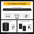 thumbnail image 3 of VIZIO 5.1 Channel Soundbar w/ Wireless Surrounds & Sub, Dolby Atmos & DTS:X, QuickFit® Compatible, 3 of 21