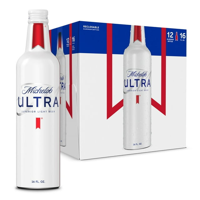 Michelob Ultra Superior Light Lager Beer, 16 fl. oz. aluminum bottle, 12 pk.