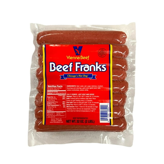 Vienna Beef Beef Franks, 2 oz., 16 ct.