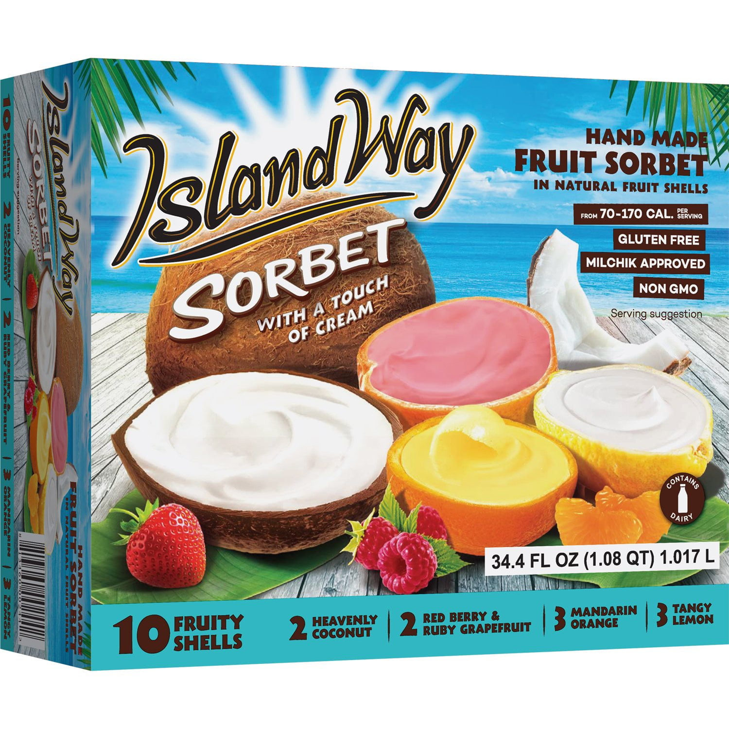 Island Way Handcrafted Assorted Fruit Sorbet, Frozen, 10 ct. - Samsclub.com