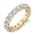 thumbnail image 1 of Lab Created White Sapphire Eternity Band in 14K Gold, 1 of 7