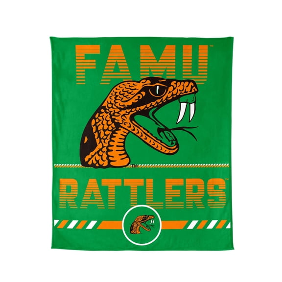Logo Brands Florida A&M Rattlers 60"x70" Super Plush Blanket
