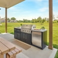 thumbnail image 1 of Range 9' Outdoor Kitchen Island w/ Grill & Refrigerator, 1 of 17