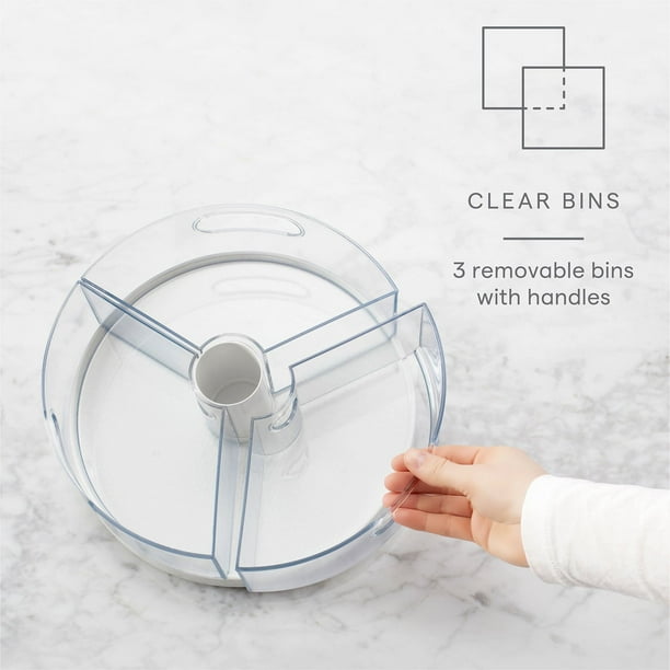 YouCopia Crazy Susan Turntable with 3 Bins Organizer Set