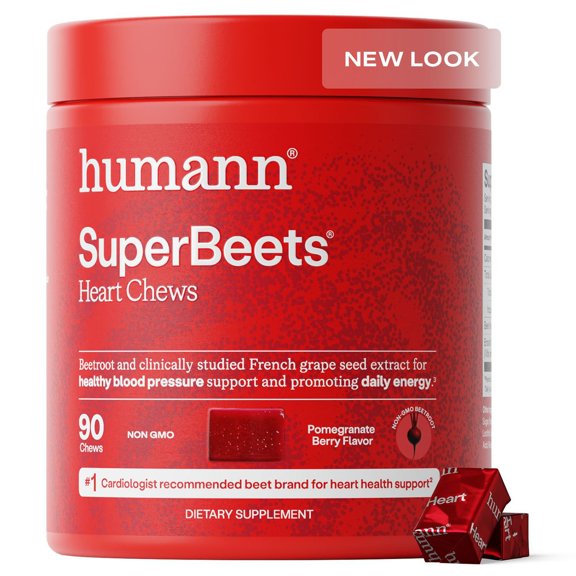 Humann SuperBeets Heart Chews, Pomegranate Berry 90 ct.