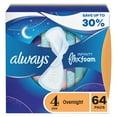 thumbnail image 1 of Always Infinity FlexFoam Overnight Pads with Wings, Unscented, Size 4, 64 ct., 1 of 8