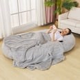 thumbnail image 2 of Fond + Found Large Cozy Plush Human Dog Bed, 68" x 38" x 10", 2 of 10