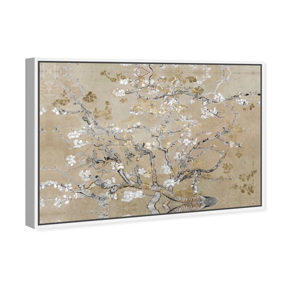 Van Gogh in Gold Blossoms Inspiration Traditional Canvas Print by Oliver Gal Prints