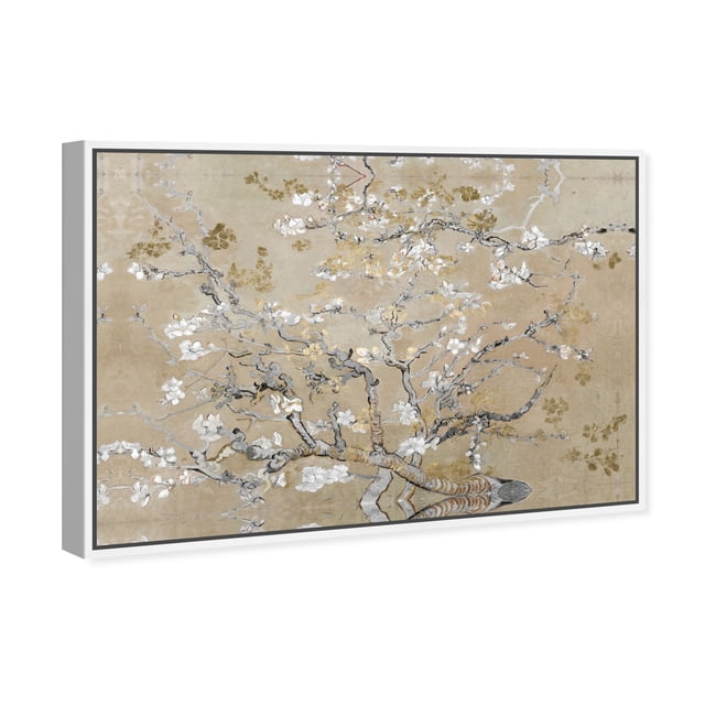 Van Gogh in Gold Blossoms Inspiration Traditional Canvas Print by Oliver Gal Prints