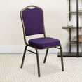 thumbnail image 1 of Flash Furniture Hercules Series Crown Back Fabric Banquet Chair, Purple (Select Quantity), 1 of 14