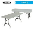 thumbnail image 1 of Lifetime 6' Commercial Grade Stacking Folding Table, 4 Pack, 1 of 12