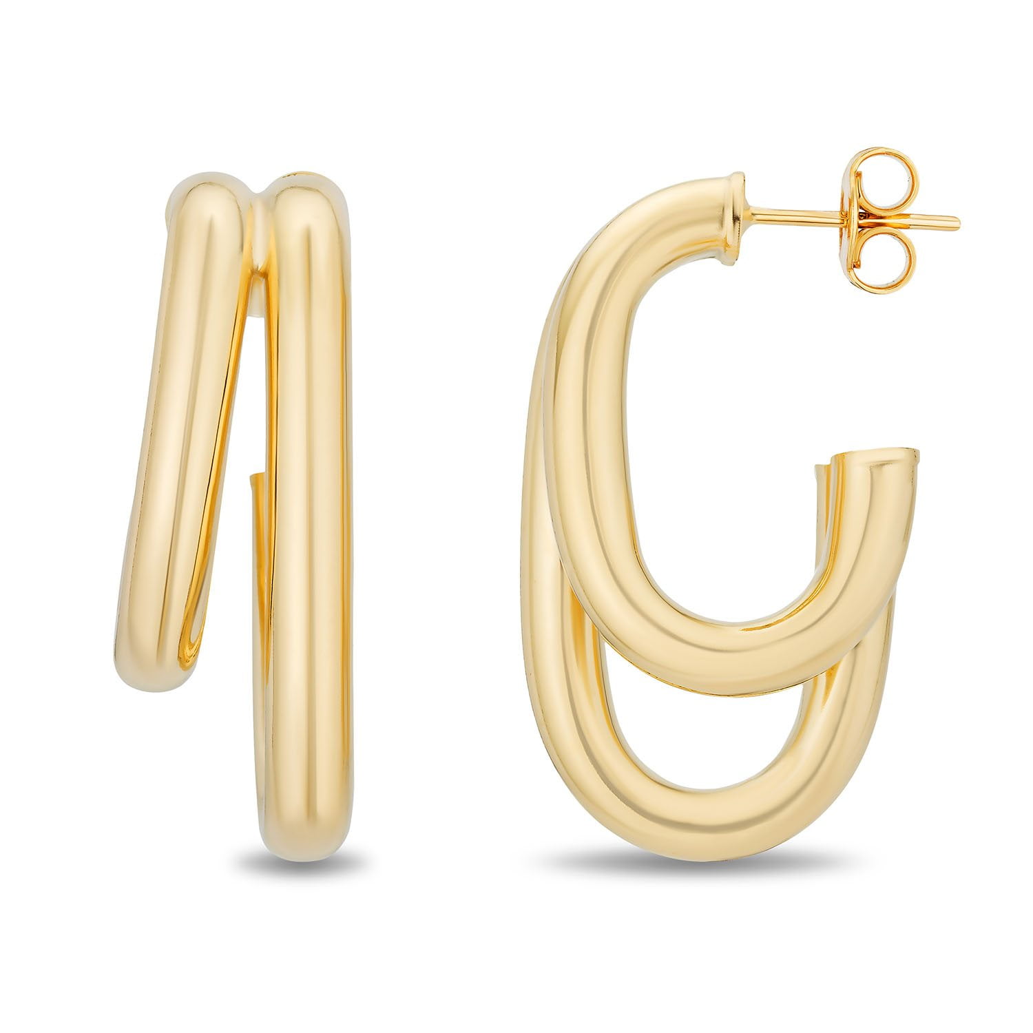 Neuhardt Double Hoop Earrings in 18K Gold Vermeil - Samsclub.com