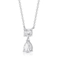 thumbnail image 3 of Lab White Sapphire Pendant and Earring Set in Sterling Silver, 3 of 8