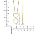 thumbnail image 6 of 0.23 CT. T.W. Diamond Double Heart Infinity Pendant in 14K Gold, 6 of 8