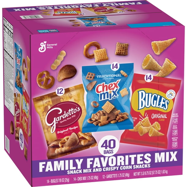 Bugles, Chex Mix & Gardetto Variety Pack Snacks, 40 pk. - Samsclub.com