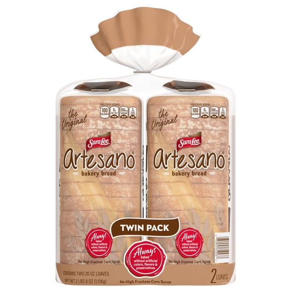 Sara Lee Original Artesano Bakery Bread 20 oz., 2 pk.