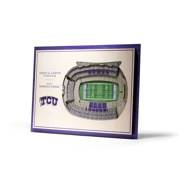 YouTheFan TCU Horned Frogs 17"x13" 3D 5 Layer Stadium View Wall Art