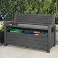 thumbnail image 4 of Keter Hudson Plastic Storage Bench, 4 of 5