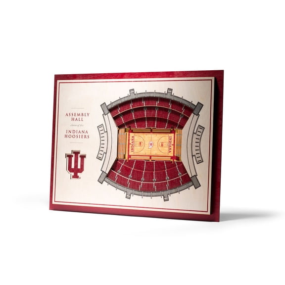 YouTheFan Indiana Hoosiers 17"x13" 3D 5 Layer Stadium View Wall Art