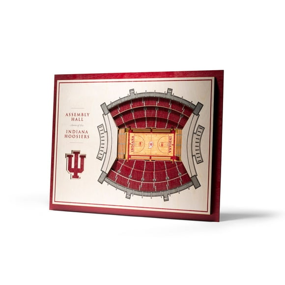 YouTheFan Indiana Hoosiers 17"x13" 3D 5 Layer Stadium View Wall Art
