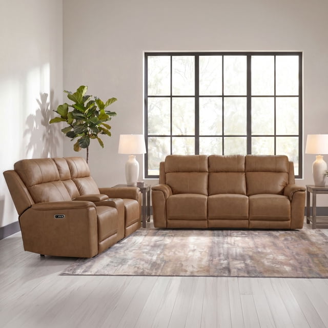 Society Den Walker Sofa & Loveseat Living Room Set