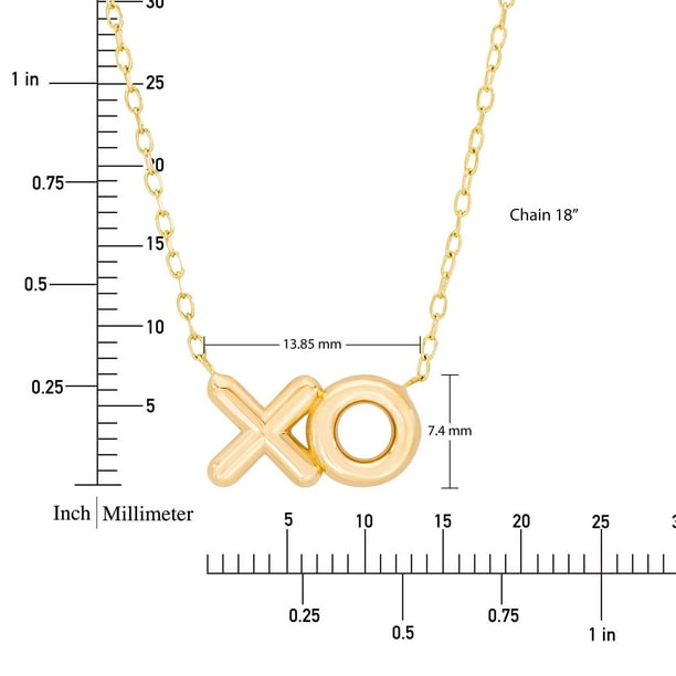 X O Necklace and Earring Set in 14K Gold - Samsclub.com
