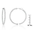 thumbnail image 4 of Lab Created Gemstone Huggie Hoop Earrings in Sterling Silver, 4 of 6