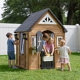 thumbnail image 1 of Backyard Discovery Mystic Cedar Wooden Kids Playhouse, 1 of 12