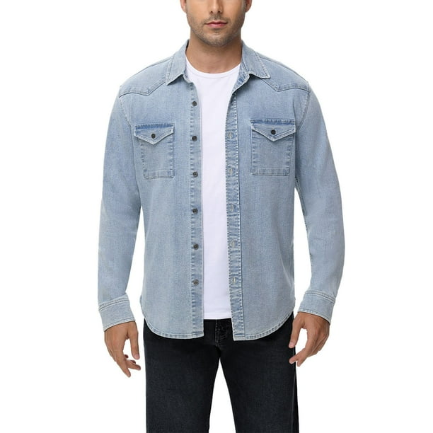 Frye Men's Western Vintage Denim Button-Down Shirt - Samsclub.com
