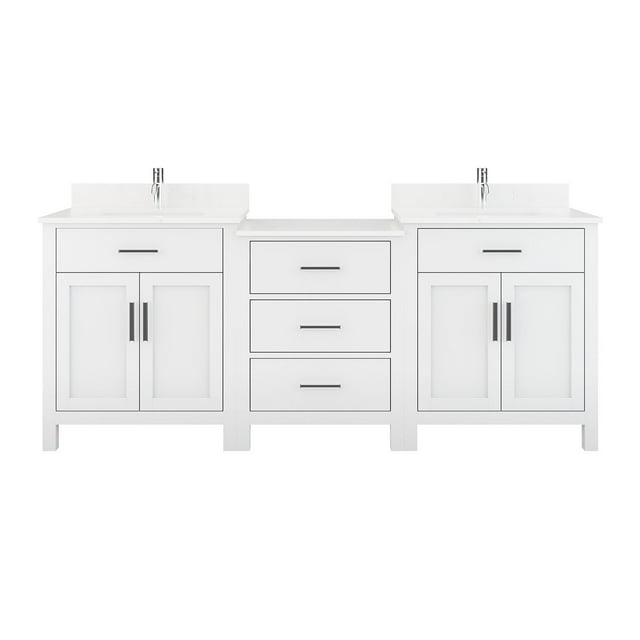 Studio Bathe Katie 84-inch Bathroom Vanity with Power bar and Drawer Organizer, Multiple Colors