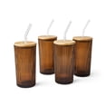 thumbnail image 2 of Member's Mark 4-Pack Glass Tumblers with Bamboo Lids, 2 of 3