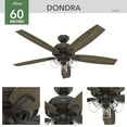 thumbnail image 4 of Hunter 60" Dondra Ceiling Fan With LED Light Kit And Pull Chain, Choose Color, 4 of 11