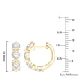 thumbnail image 4 of 2.00 CT.T.W. Lab Created Diamond Hoop Earrings in 14K Gold, 4 of 7