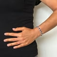 thumbnail image 5 of Pear Cut Lab Created Gemstone Halo Tennis Bracelet in Sterling Silver, 5 of 5