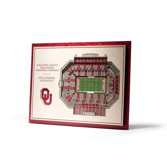 YouTheFan Oklahoma Sooners 17"x13" 3D 5 Layer Stadium View Wall Art