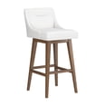 thumbnail image 2 of HH2 Home Upholstered Tapered Back Wood Adjustable Height Swivel Bar Stool, 2 of 13