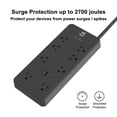 thumbnail image 3 of Member’s Mark 6-ft. Surge Protector w/ 8 AC outputs, 1 USB-C + 1 USB-A outputs, 3 of 9