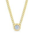 thumbnail image 1 of 0.18 CT. T.W. Diamond Bezel Pendant Necklace in 14K Gold, 1 of 7