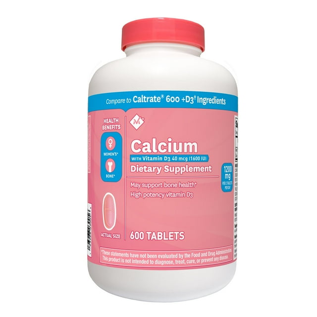Member's Mark 600mg Calcium + D3 Dietary Supplement (600 ct.)