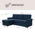 thumbnail image 5 of Hamilton Reversible Storage Sectional With Pullout Bed, Assorted Colors, 5 of 12